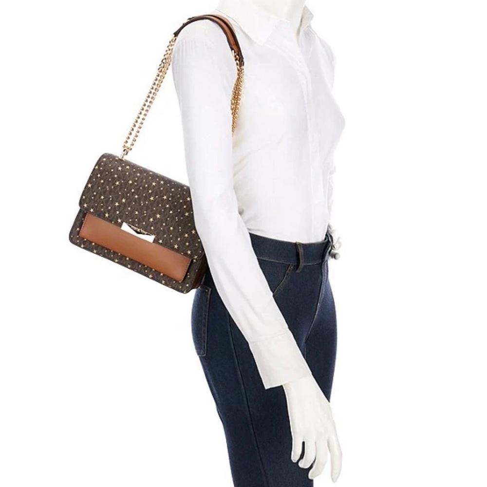 Flash Sale NEW Michael Kors
Jade Signature Scattered Stars Large Gusset Shoulder - Picture 7 of 10